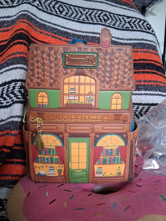 Loungefly Handbags - Loungefly Bookstore Glow-in-the-Dark Mini Backpack Books-A-Million Exclusive NWT